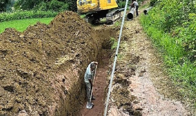 İsu toramanlar Gölet’inde yeni sulama hattı yapıyor