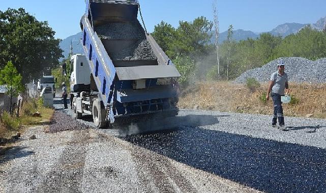 Alanya Beldibi yolunda asfalt çalışmaları başladı