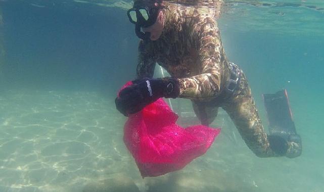 Bodrum Belediyesi’nden deniz dibi temizliği 