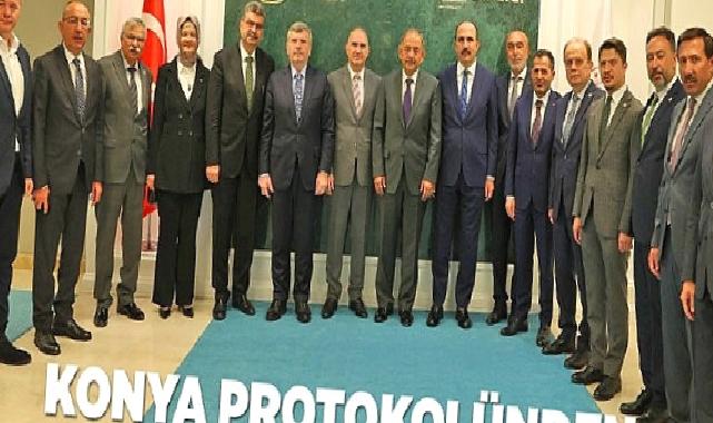 Konya Protokolünden Bakan Özhaseki’ye Ziyaret