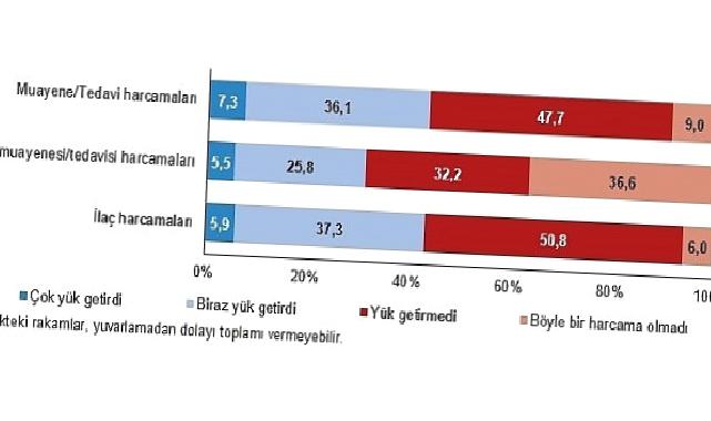 Muayene ve tedavi harcamaları hanelerin yüzde 7,3’üne çok yük getirdi