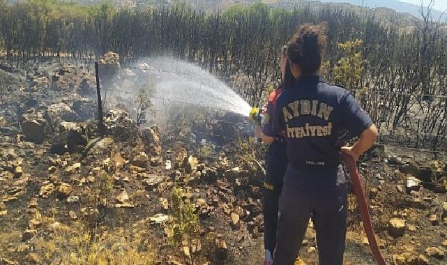 Antalya Büyükşehir Belediyesi’nin kadın itfaiyecilerinden hızlı müdahale