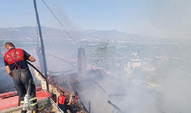 Aydın Büyükşehir Belediyesi İtfaiyesi’nden Bozdoğan’daki yangına müdahale