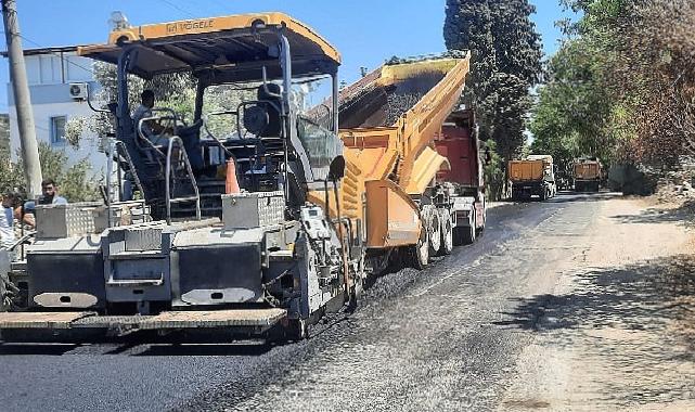 Bodrum Turgutreis’te Sıcak Asfalt Çalışması Başladı