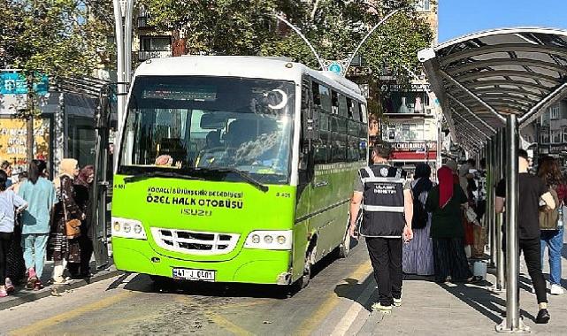 Kocaeli Büyükşehir’den toplu taşıma araçlarına denetim