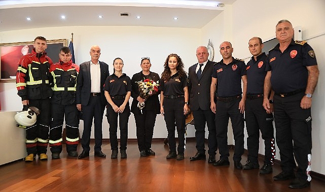 Aydın Büyükşehir Belediyesi İtfaiyecilerinden Başkan Çerçioğlu’na Ziyaret