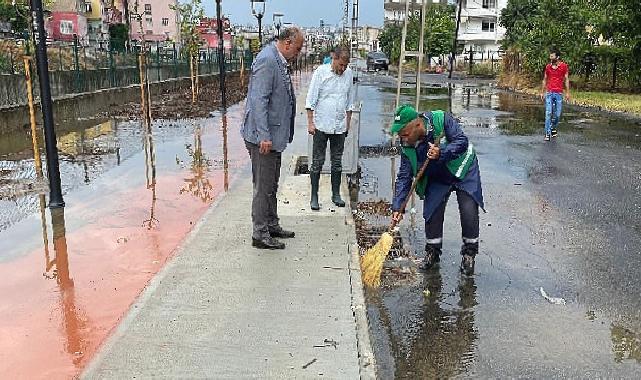 Canik’te Sağanak Yağışa Anında Müdahale 