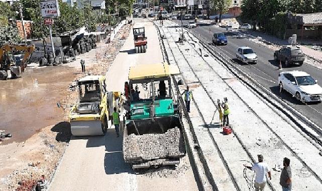 Çöken tramvay hattı onarıldı