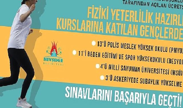 Nevşehir Belediyesi ile sınavlara hazırlanan gençlerden büyük başarı