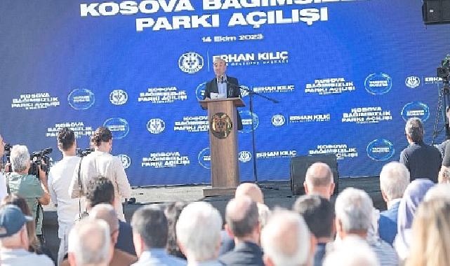 Başkan Soyer Kosova Bağımsızlık Parkı açılışında konuştu “Buca Metrosu’nu tarihinden önce bitireceğiz”