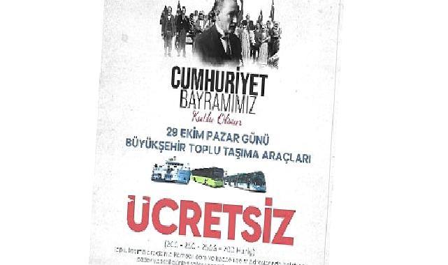 Kocaeli Büyükşehir’den 29 Ekim’de ücretsiz ulaşım