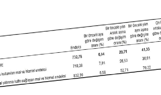 Tarımsal girdi fiyat endeksi (Tarım-GFE) yıllık yüzde 41,33, aylık yüzde 6,94 arttı