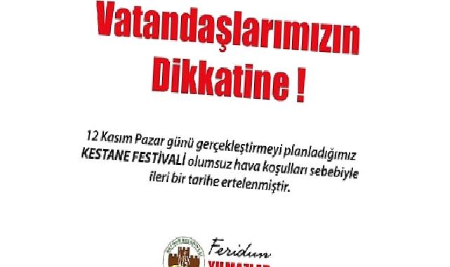 Beydağ’da Kestane Festivali olumsuz hava koşulları nedeniyle ileri bir tarihe ertelendi