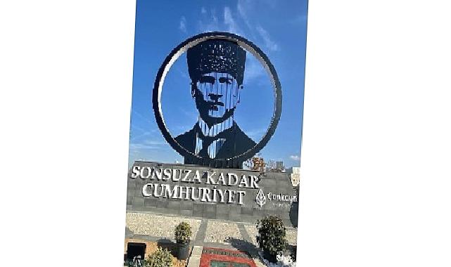 Çankaya belediyesi’nden Ankara’ya çelikten 10 metrelik Atatürk anıtı