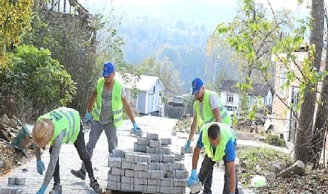 Hacıkara’da Sokaklar Parke Taşla Kaplanıyor