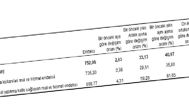 Tarımsal girdi fiyat endeksi (Tarım-GFE) yıllık yüzde 40,97, aylık yüzde 2,63 arttı