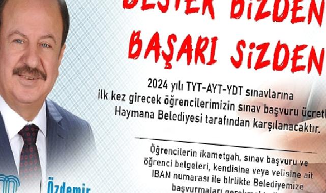 Üniversite Sınav Ücretleri Belediye’den